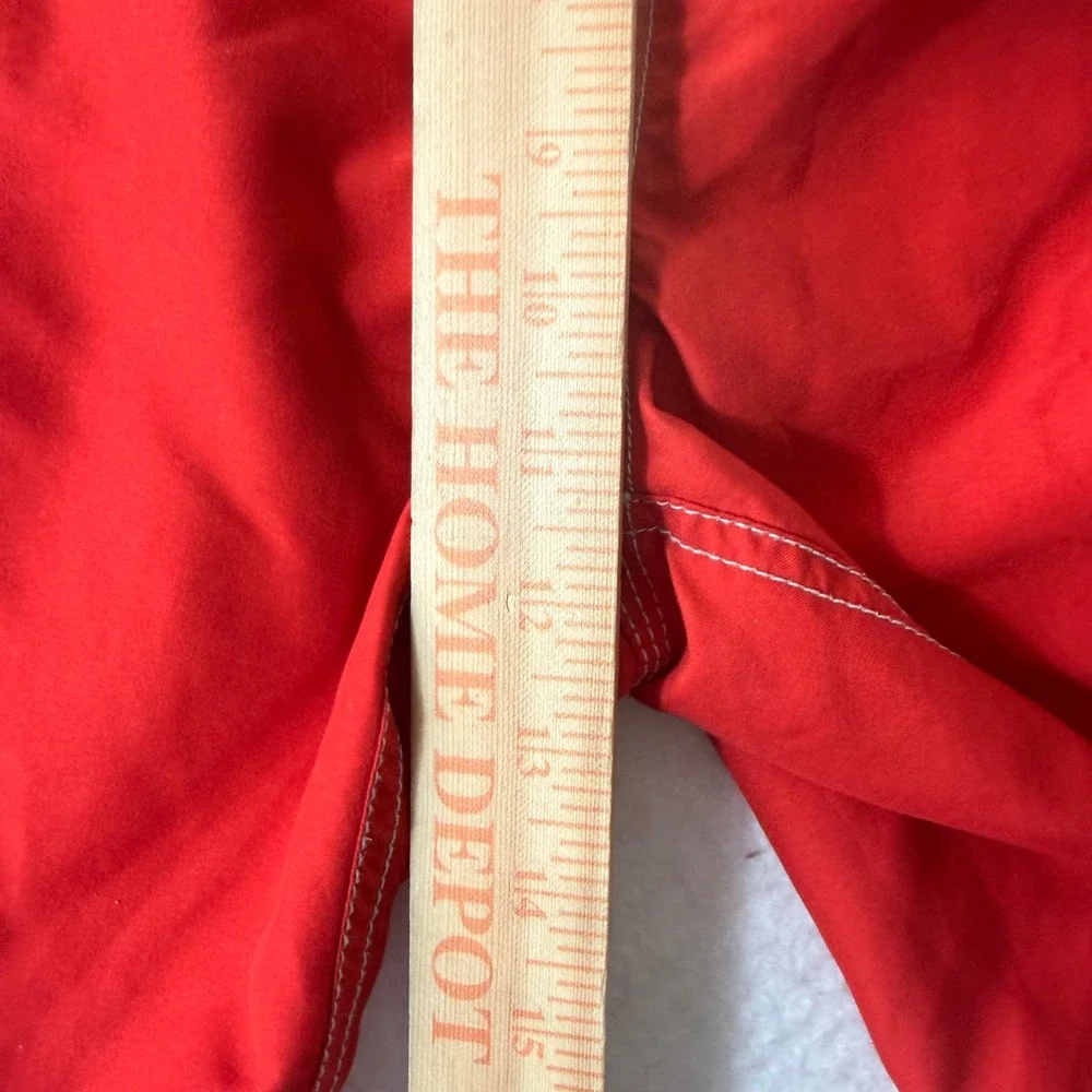 Tommy Hilfiger Swim Trunks Mens Medium Cargo Mesh Lined Red‎ Board Shorts